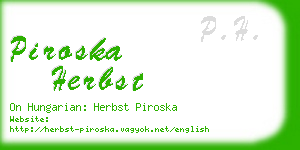 piroska herbst business card